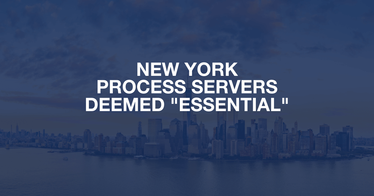 New York process servers deemed "essential"